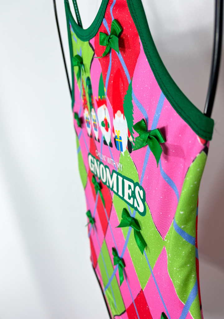 Chillin' With My Gnomies Ugly Christmas Leotard