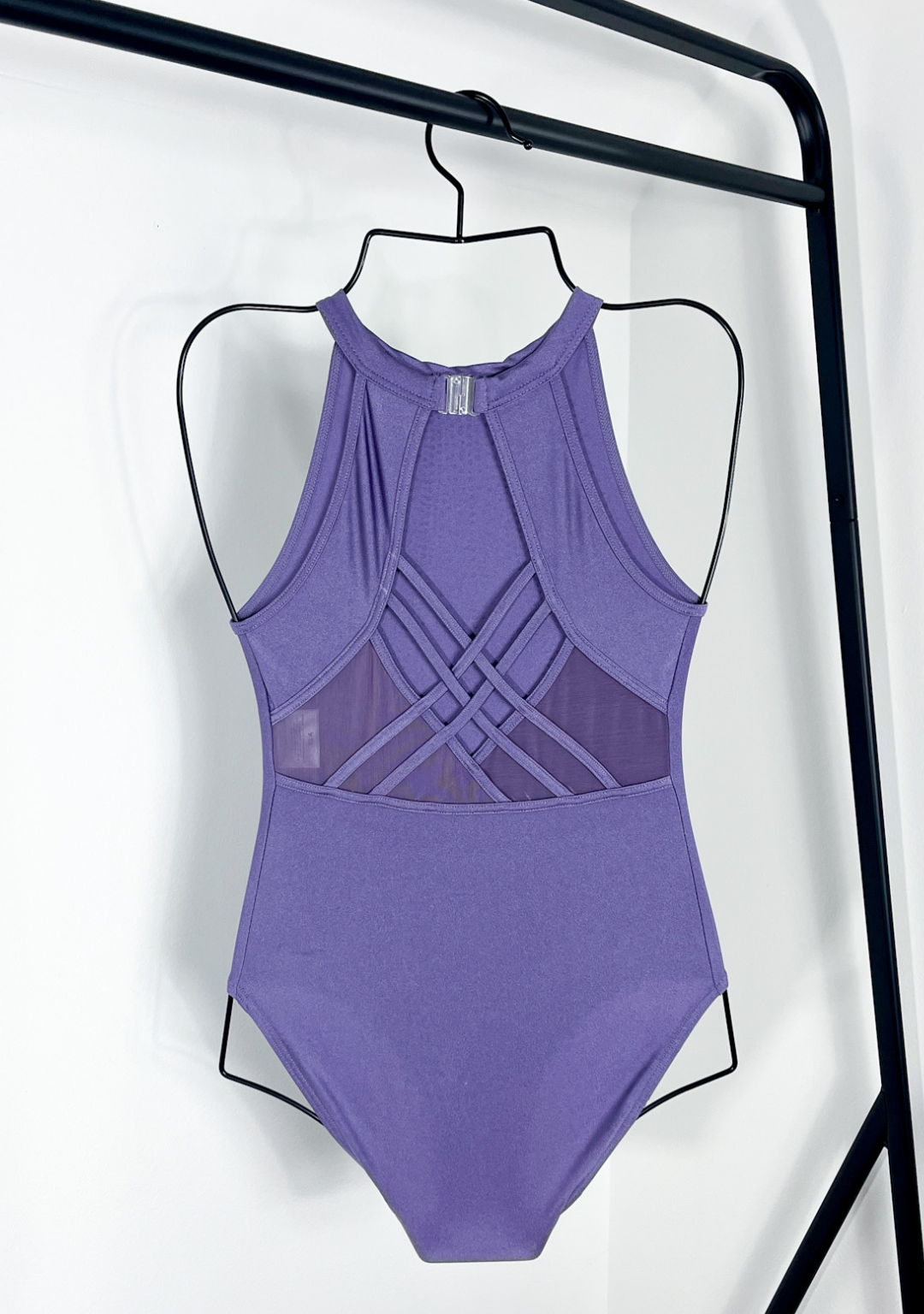 Ash Purple Rhinestoned Leotard