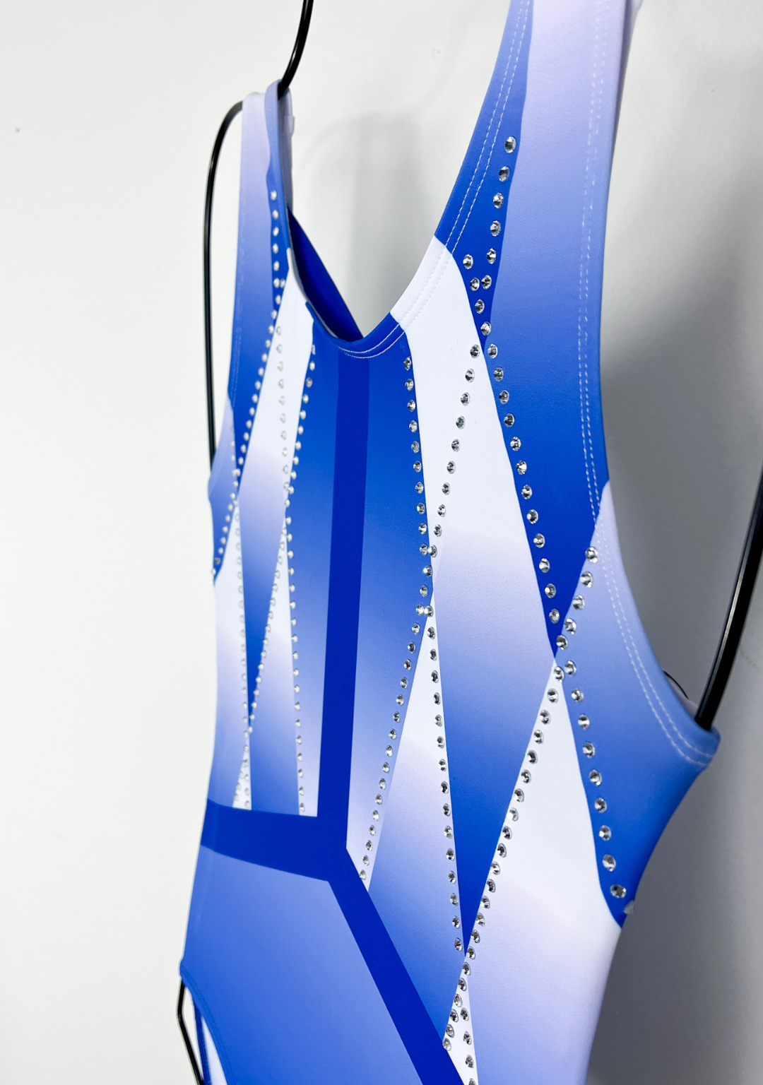Blue and White Collegiate Leotard