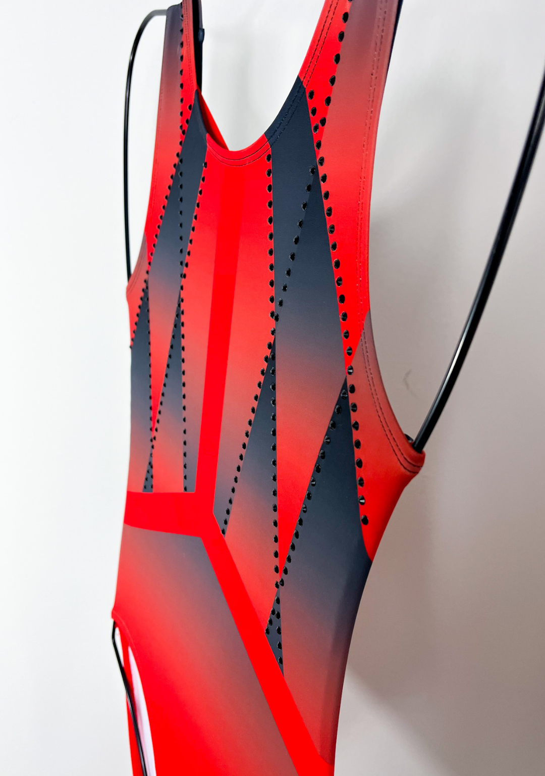 Red and Black Collegiate Leotard