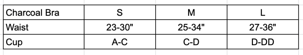 Charcoal Strappy Sports Bra