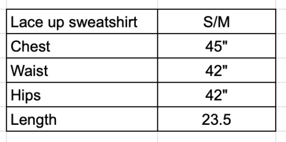 Handmade Lace Up Sweatshirt