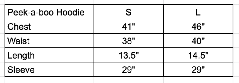 Peek-a-Boo Black Cropped Hoodie