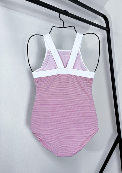 CLASH Signature Pink Ribbed Leotard