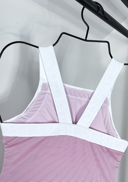 CLASH Signature Pink Ribbed Leotard