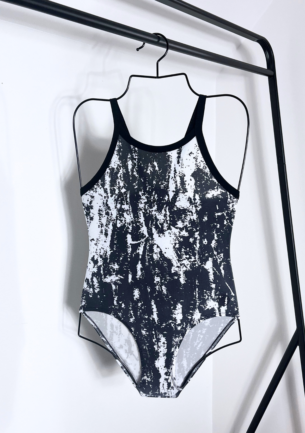 Black and White Paint Full Feature Leotard