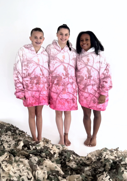Pink Camouflage Blanket Hoodie