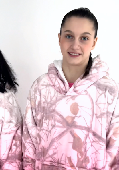 Pink Camouflage Blanket Hoodie