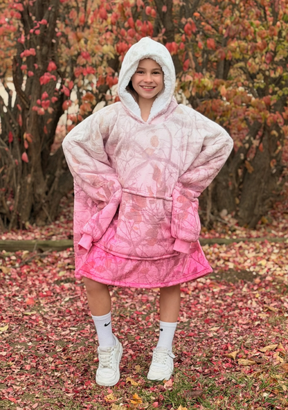 Pink Camouflage Blanket Hoodie