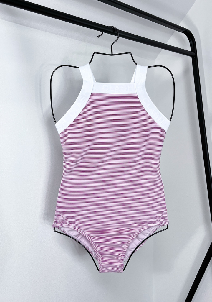 CLASH Signature Pink Ribbed Leotard