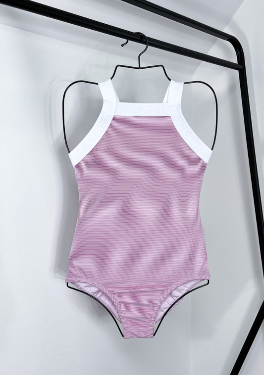 CLASH Signature Pink Ribbed Leotard