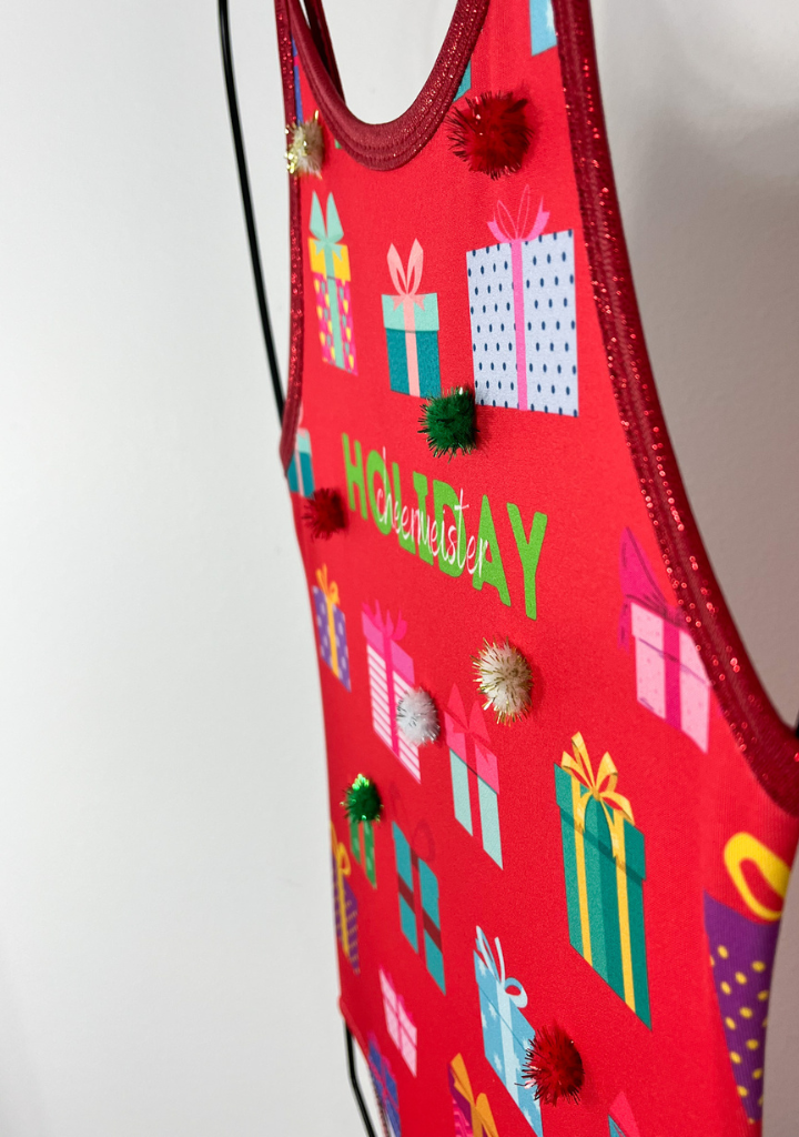 Holiday Cheermeister Ugly Christmas Leotard