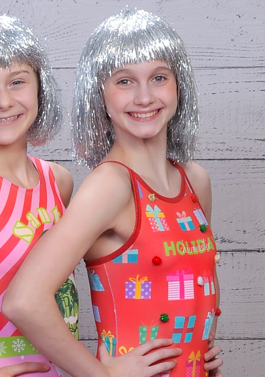 READY TO SHIP Holiday Cheermeister Ugly Christmas Leotard