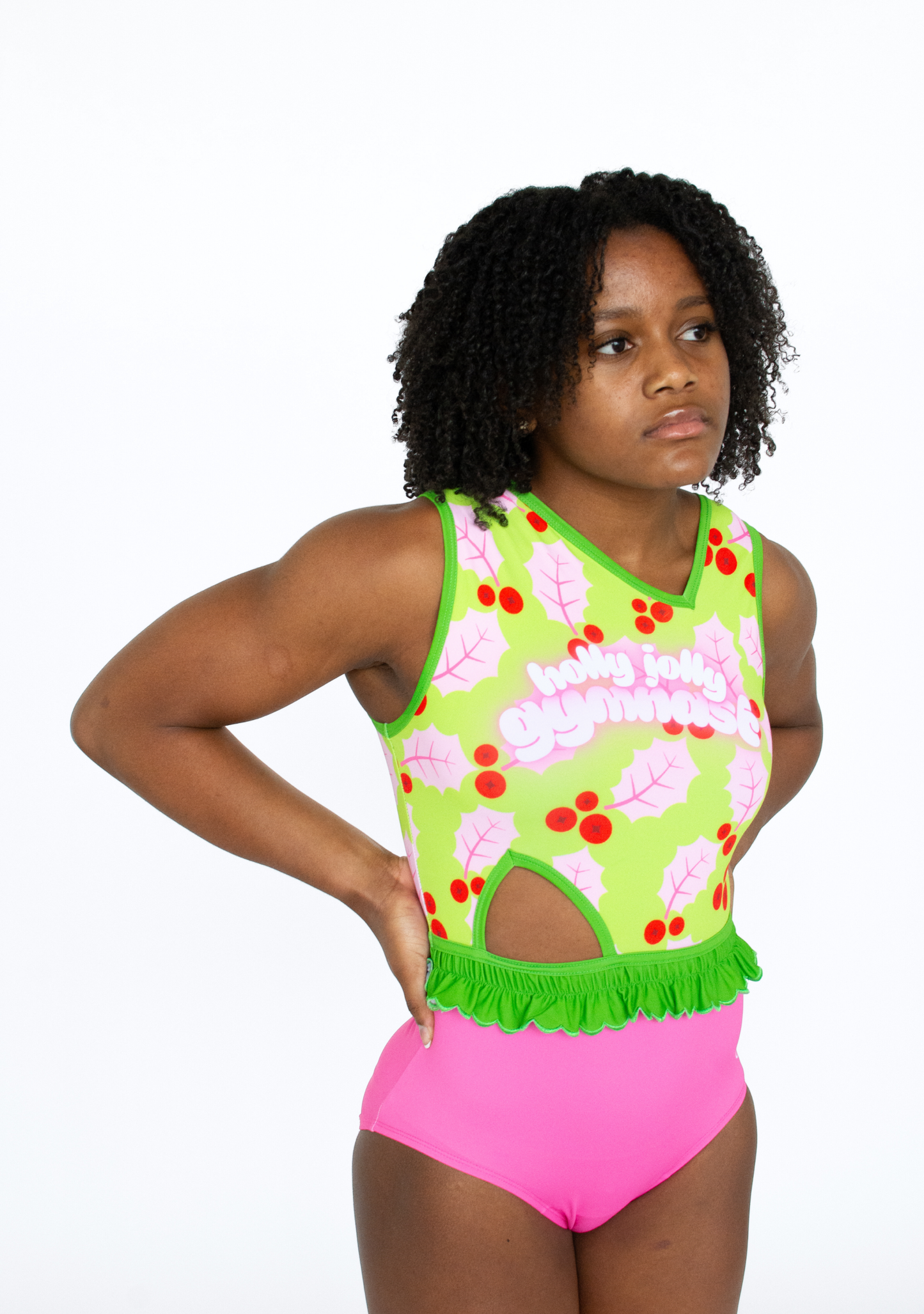 Holly Jolly Gymnast Ugly Christmas Leotard