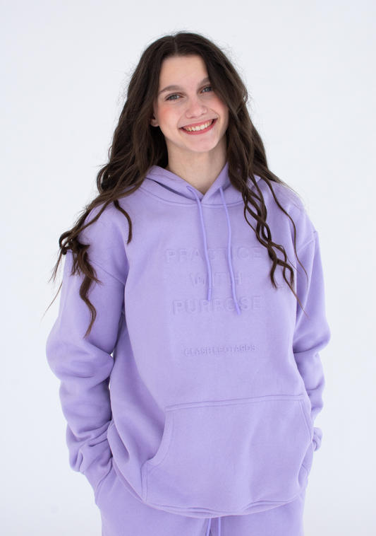 Lavender Practice With Purpose Oversized Hoodie