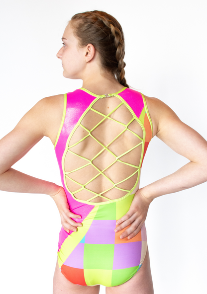 Neon Squares Leotard