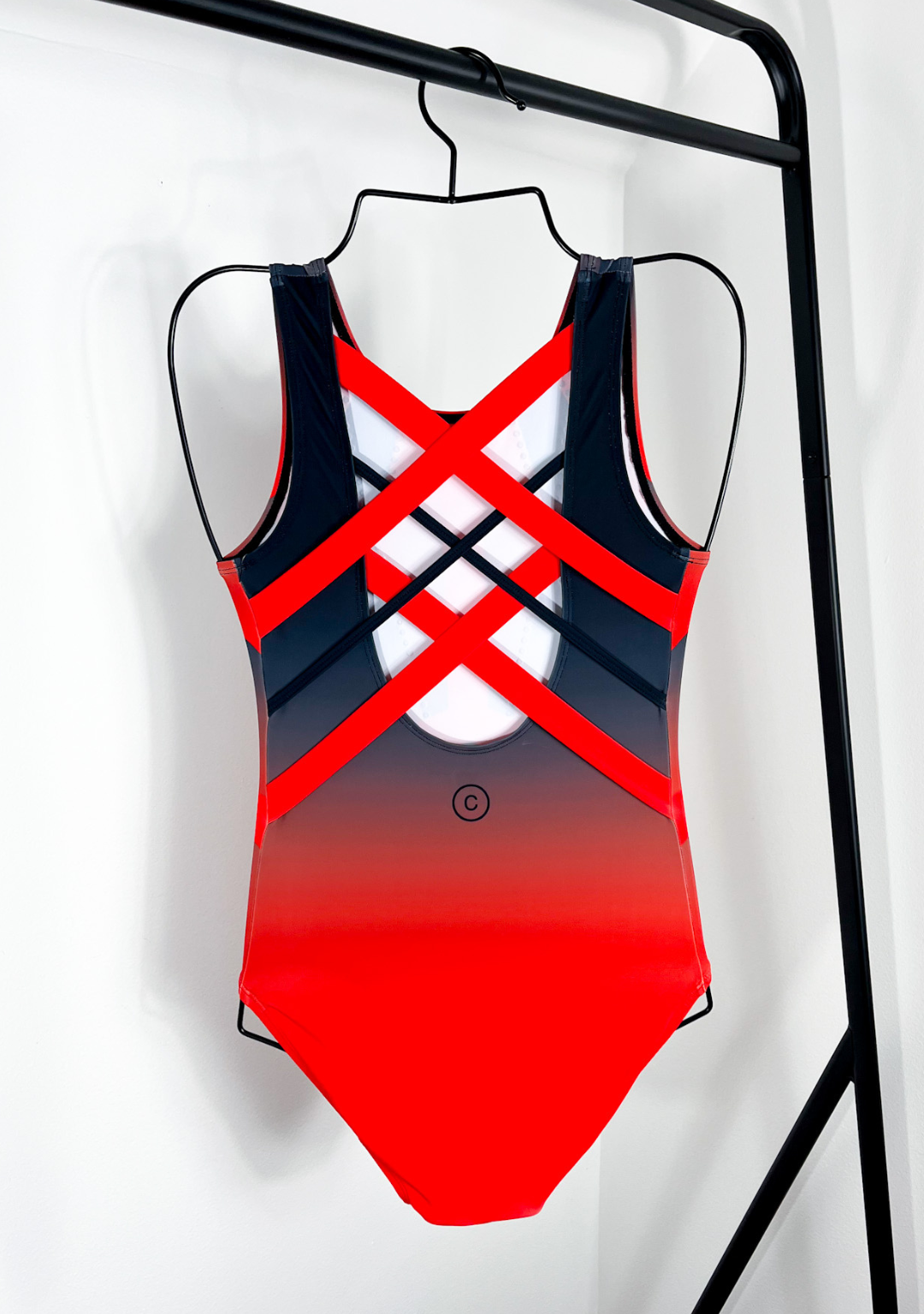 Red and Black Collegiate Leotard