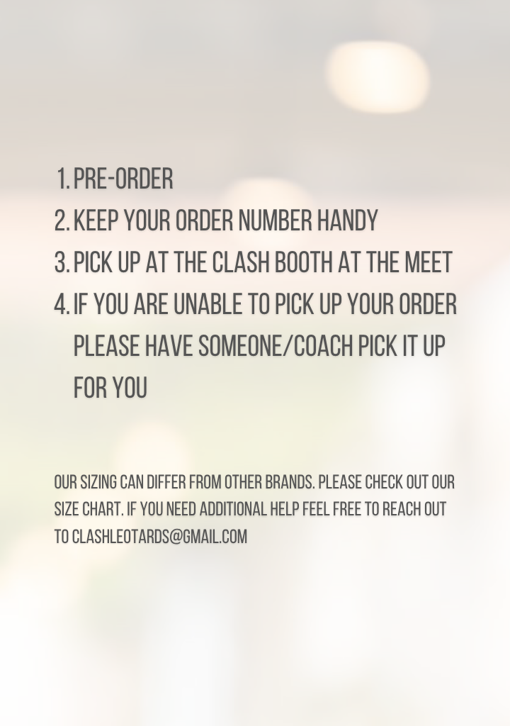 Top Flight Meet Leotard Pre-Order