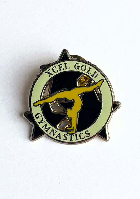 Xcel Gold Gymnastics Lapel Pin
