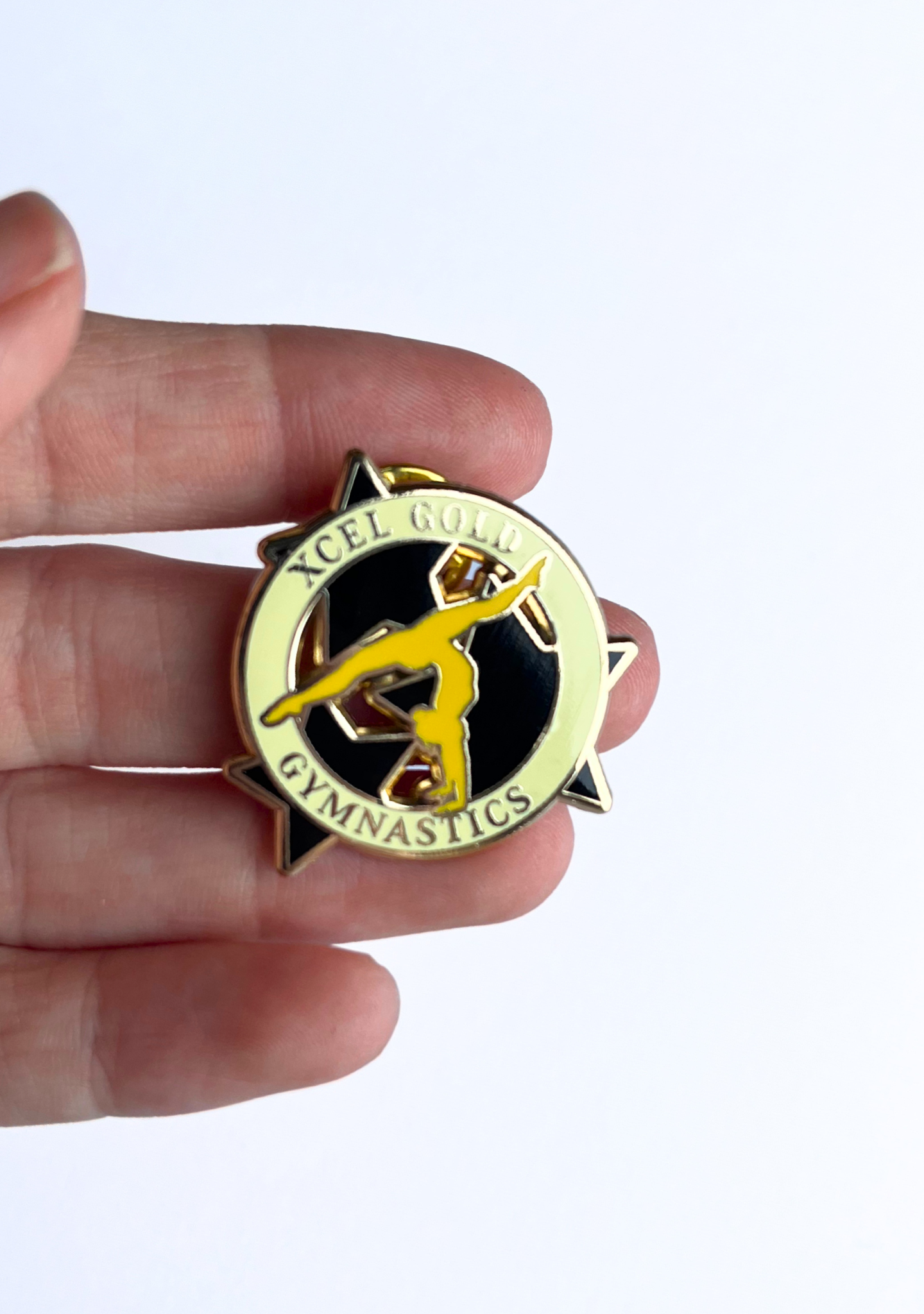 Xcel Gold Gymnastics Lapel Pin