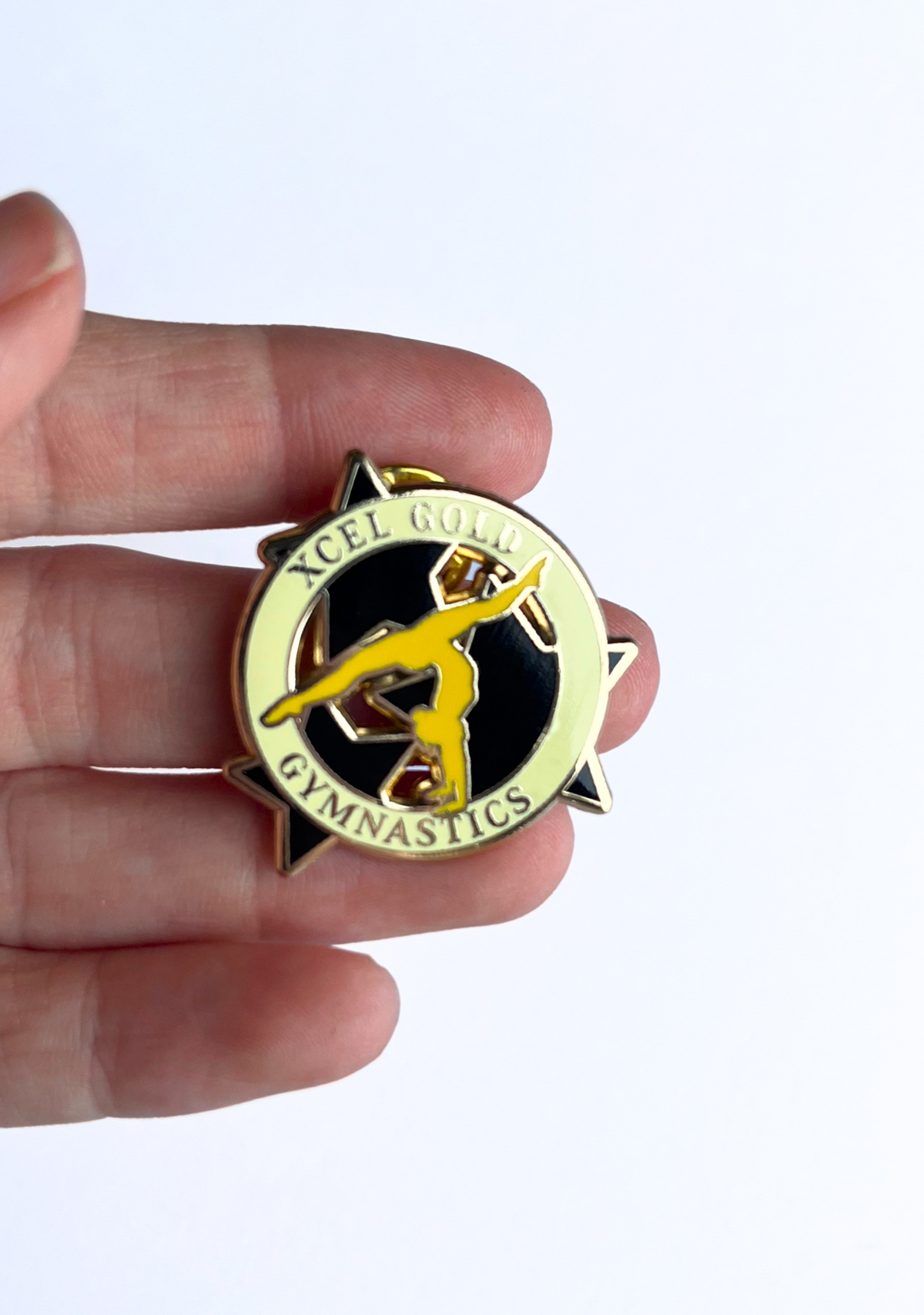 Xcel Gold Gymnastics Lapel Pin