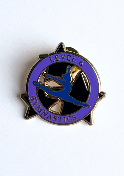 Level 6 Gymnastics Lapel Pin