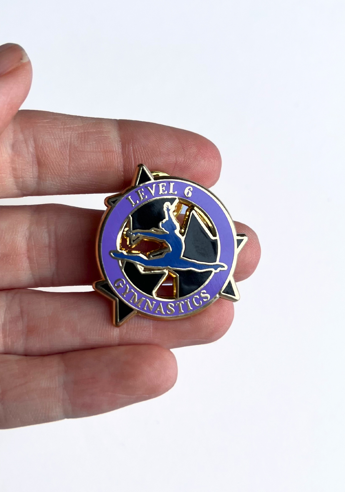 Level 6 Gymnastics Lapel Pin