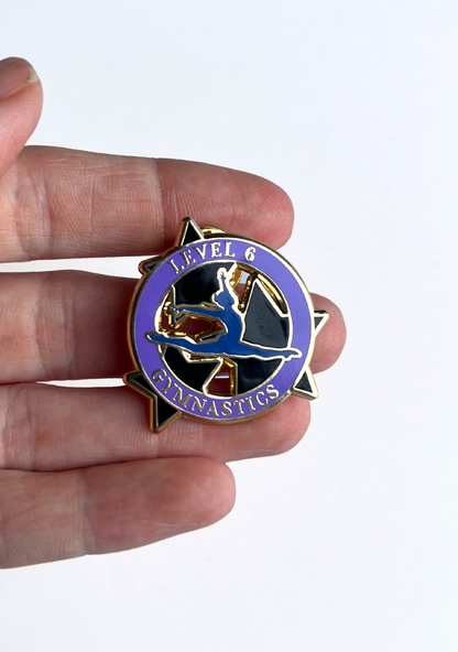 Level 6 Gymnastics Lapel Pin