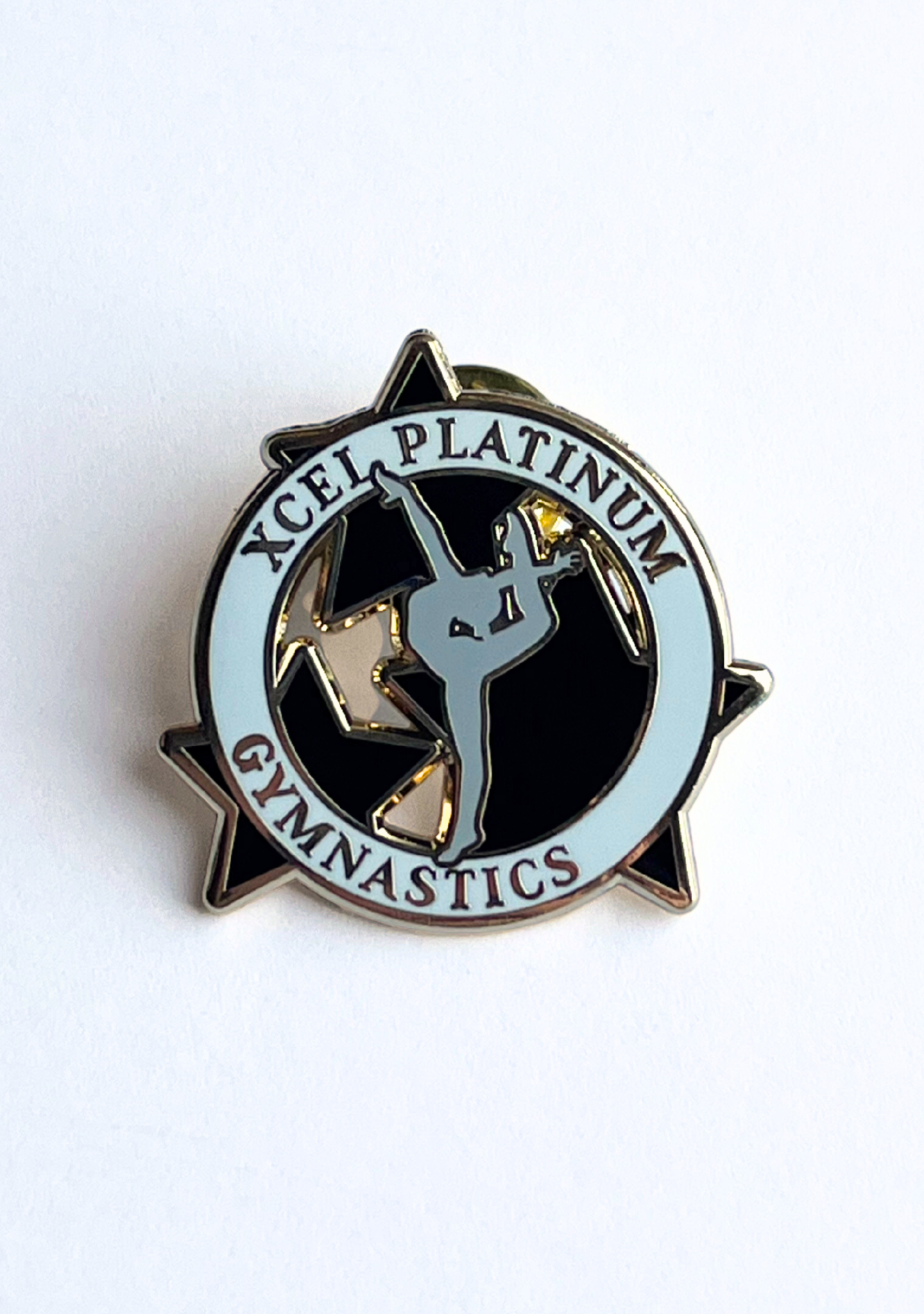 Xcel Platinum Gymnastics Lapel Pin