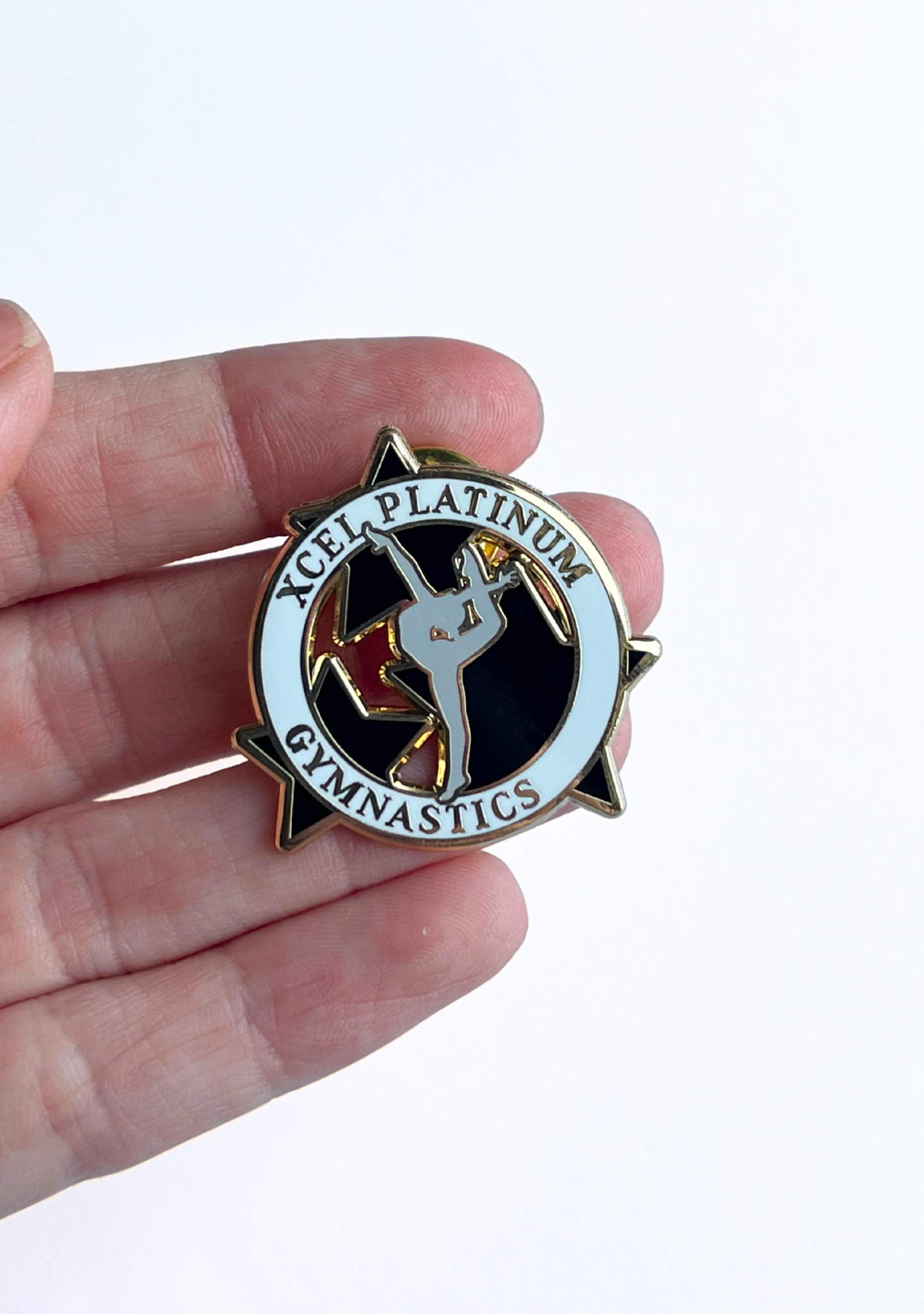 Xcel Platinum Gymnastics Lapel Pin