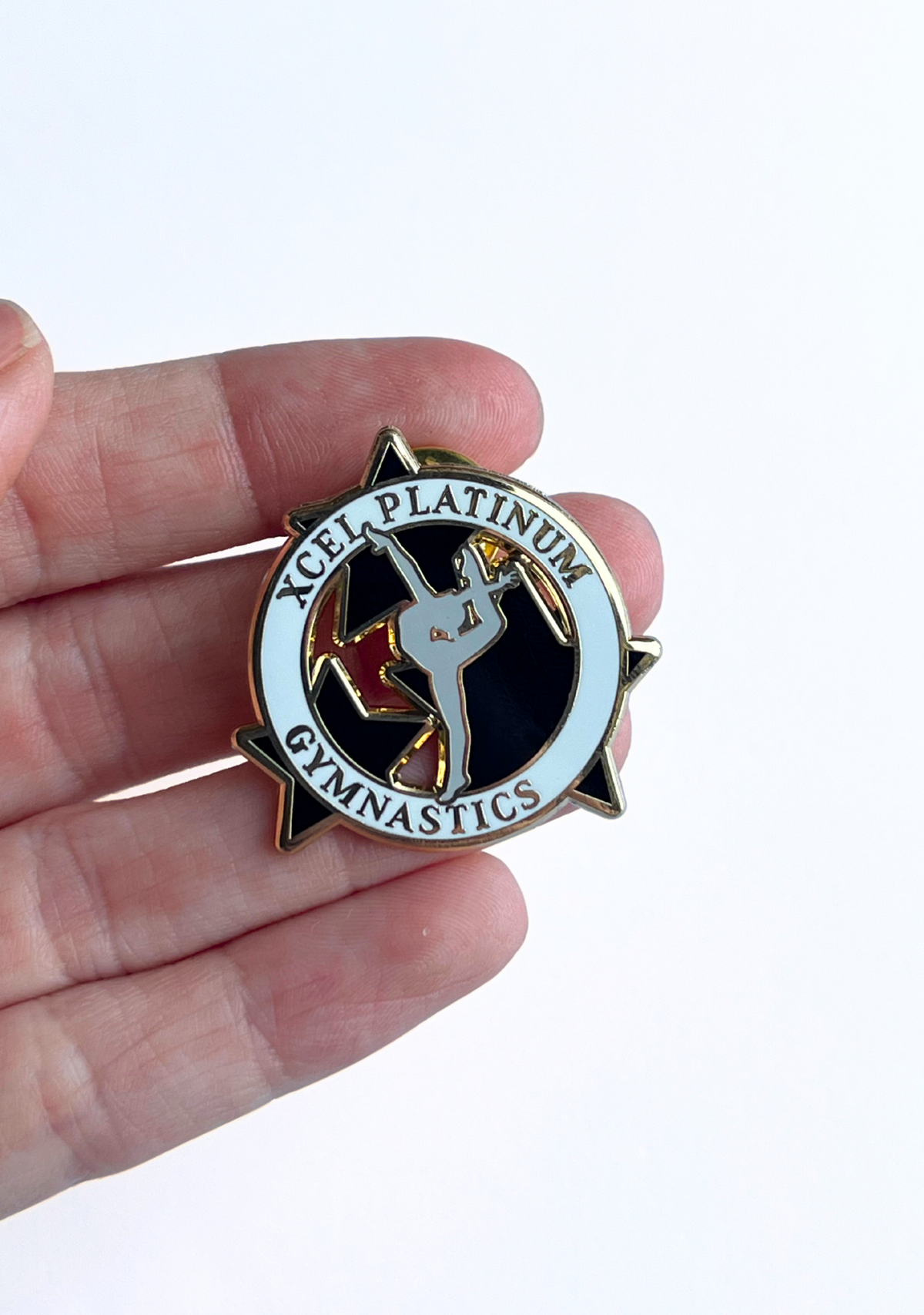 Xcel Platinum Gymnastics Lapel Pin