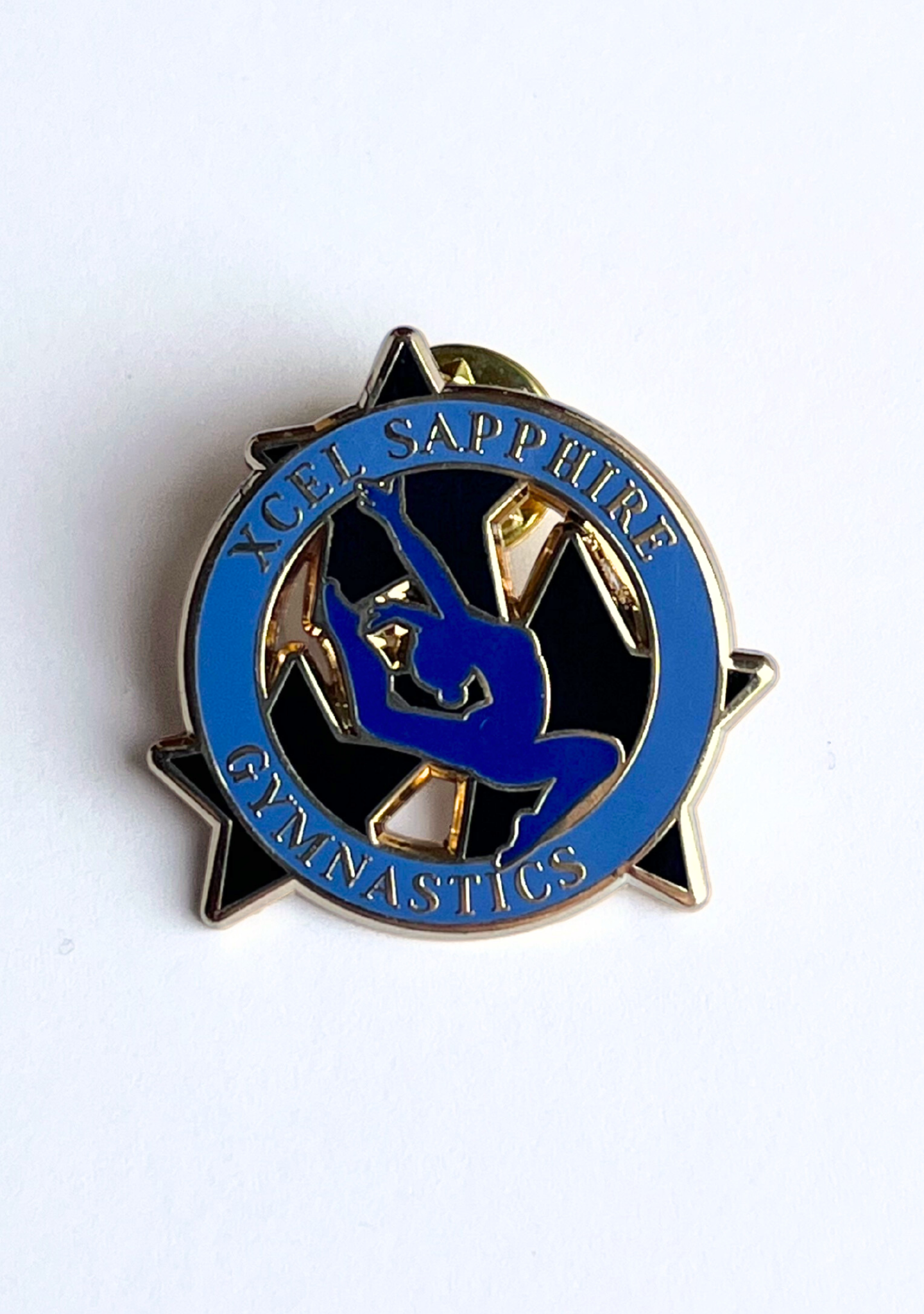 Xcel Sapphire Gymnastics Lapel Pin