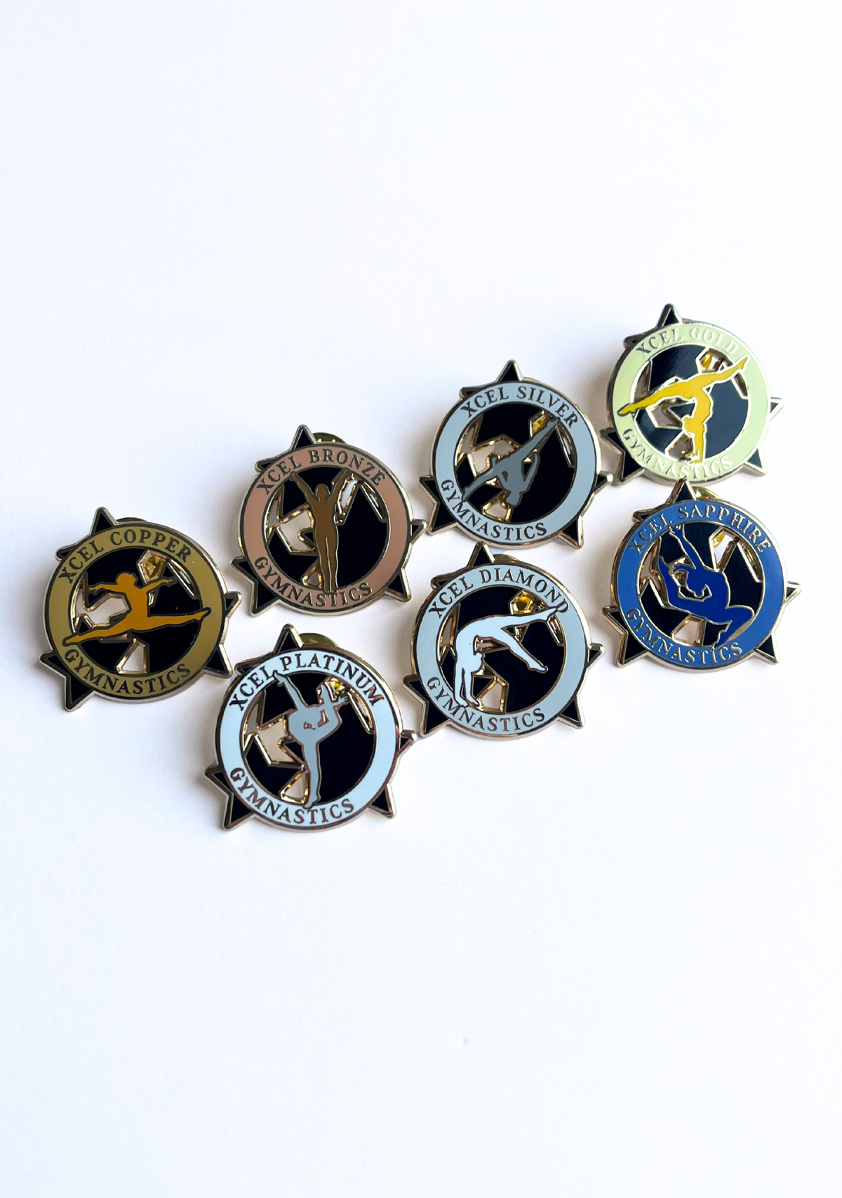 Xcel Gold Gymnastics Lapel Pin