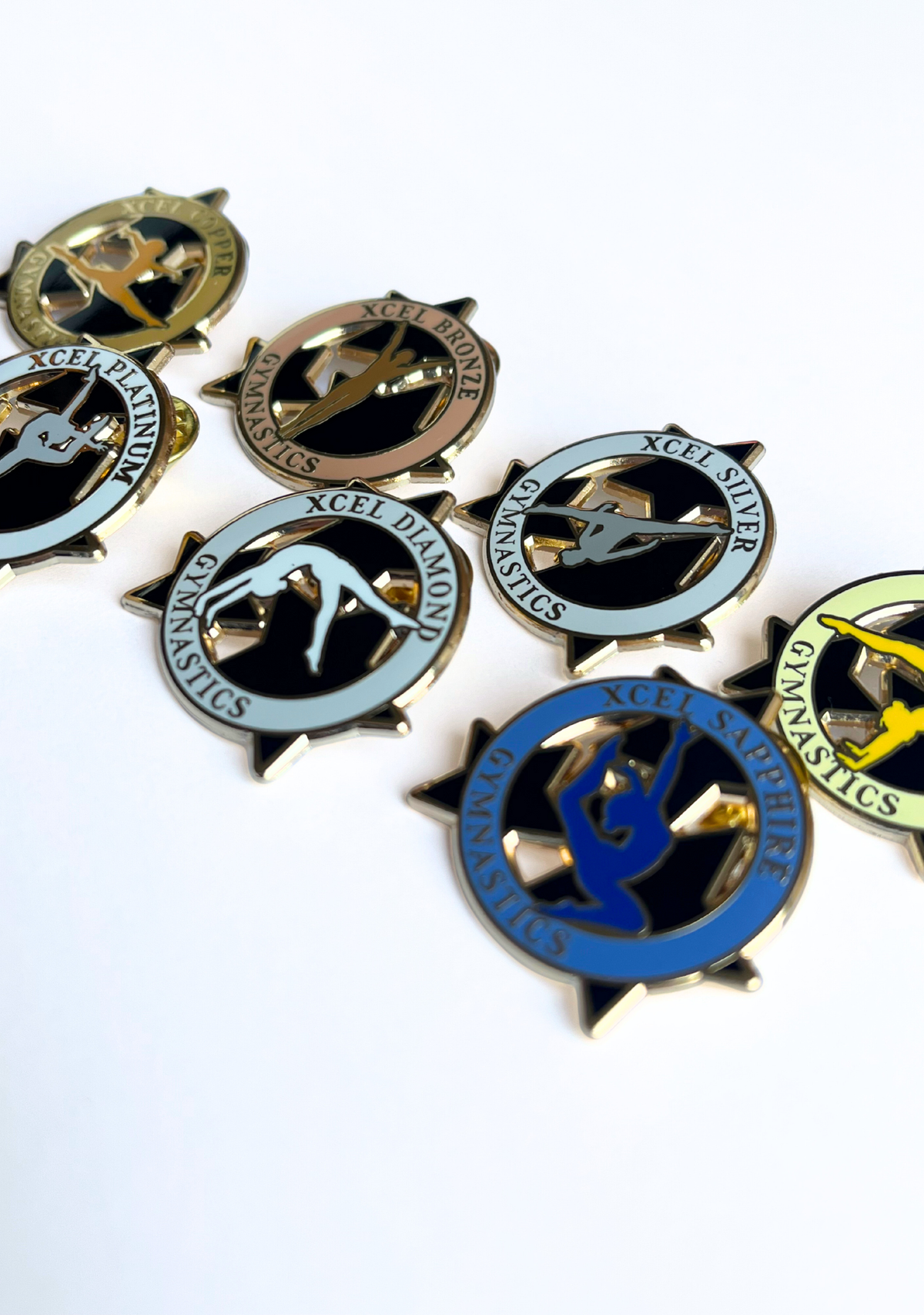 Xcel Gold Gymnastics Lapel Pin