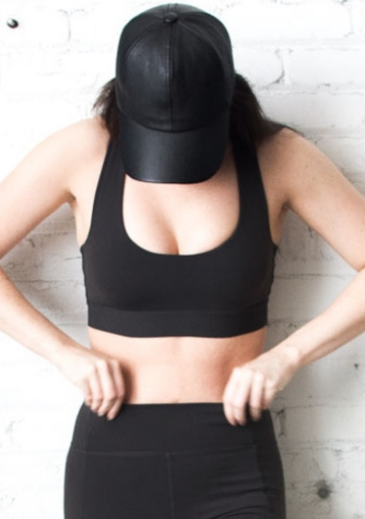 Charcoal Strappy Sports Bra