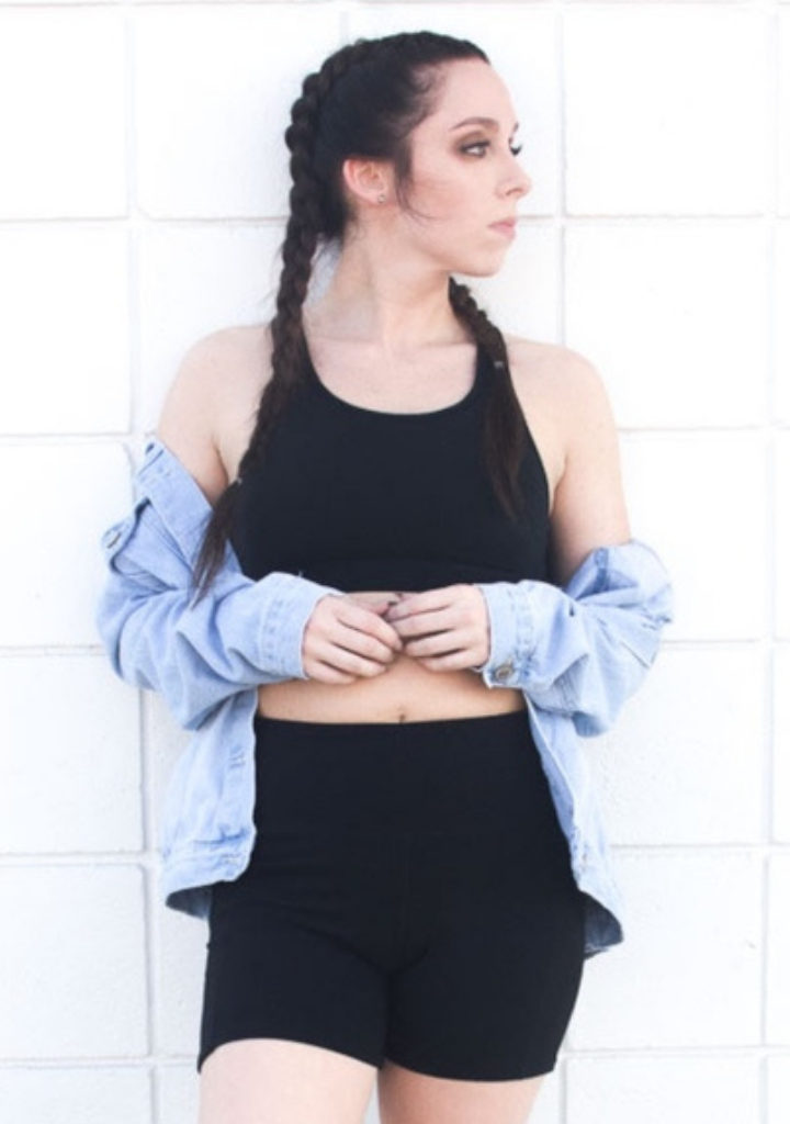 Black Biker Short