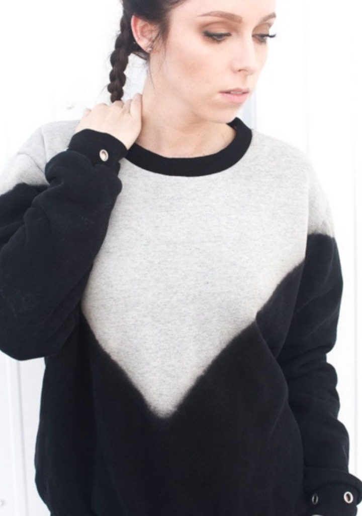 Black and Grey Crewneck Sweatshirt
