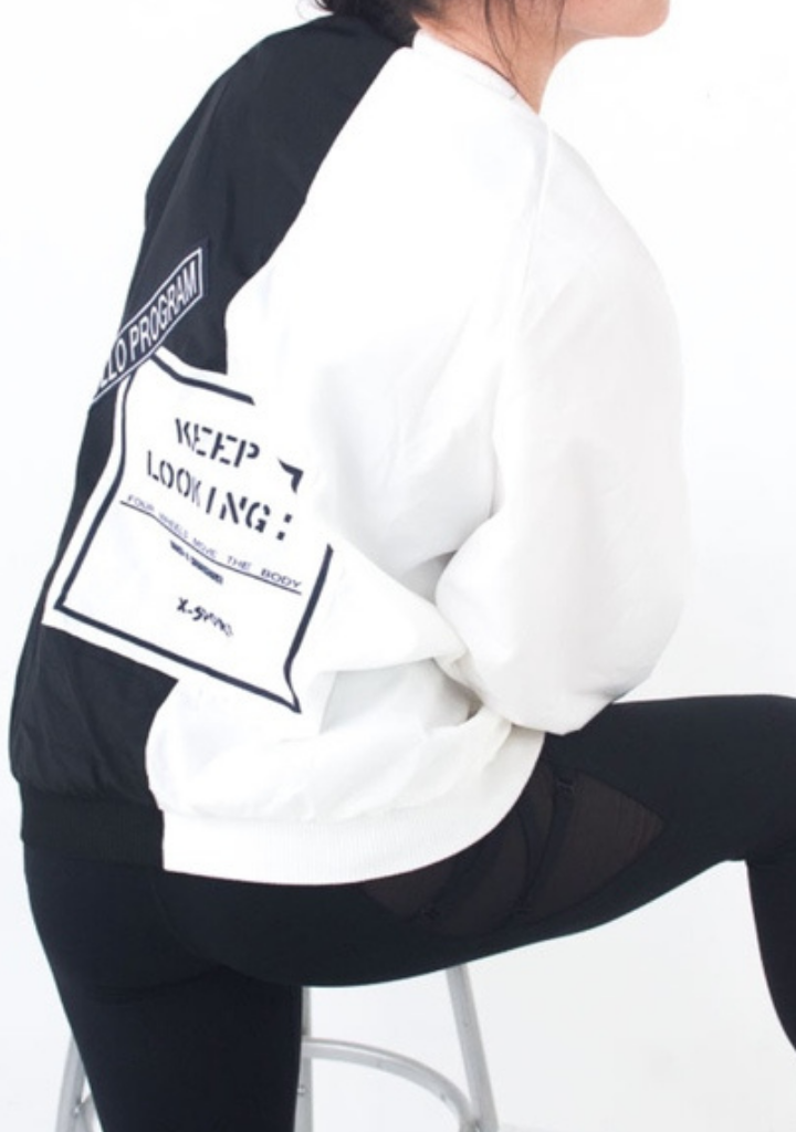 Two-Tone Zip Up Jacket