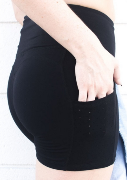 Black Biker Short