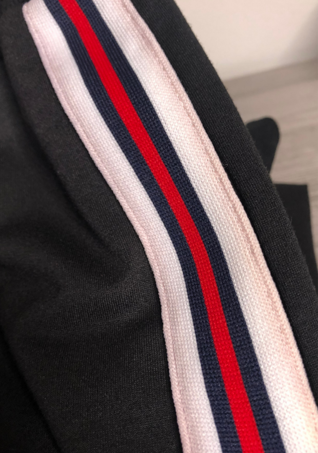 Black Jogger Pant with Stripe